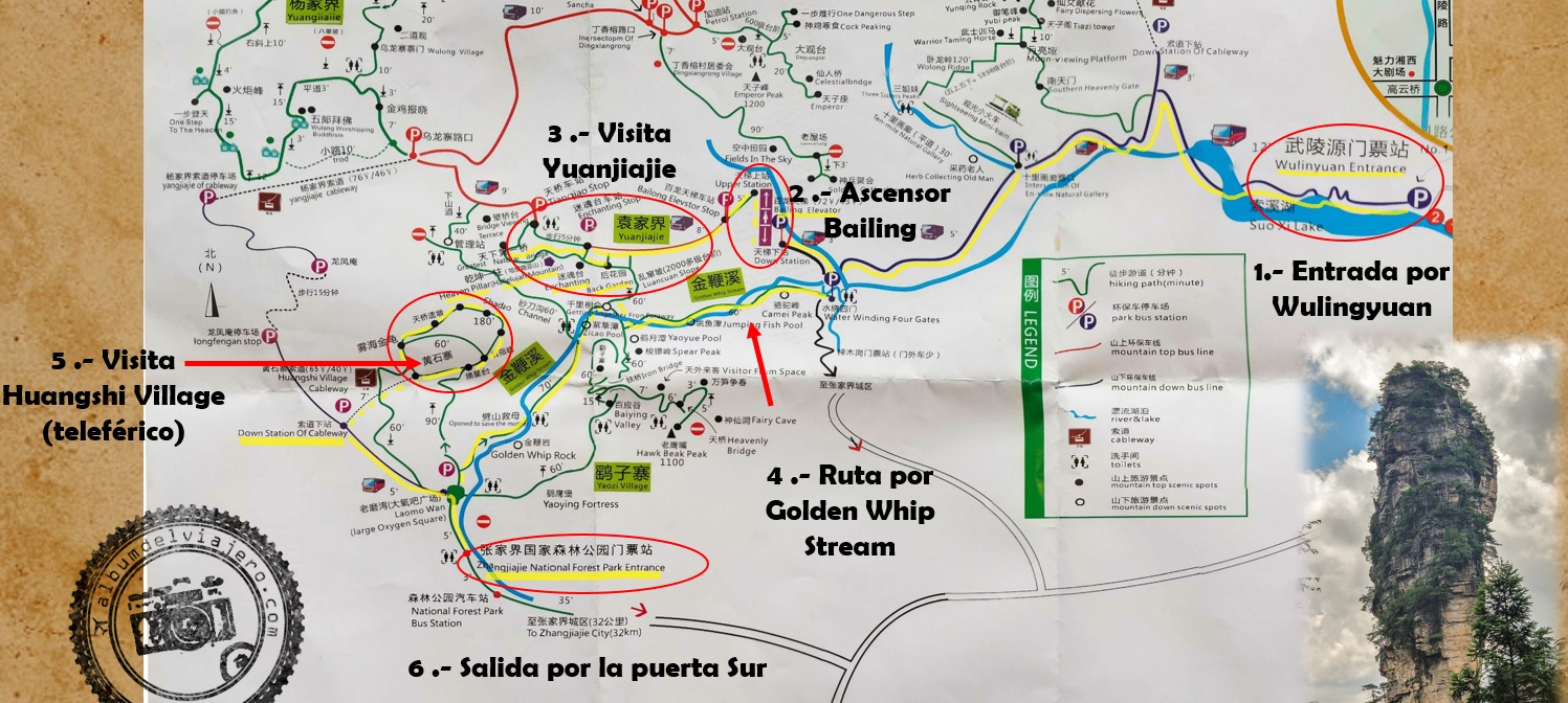 Ruta De Un nico D a En El Parque Nacional De Zhangjiajie lbum Del ruta-de-un-nico-d-a-en-el-parque-nacional-de-zhangjiajie-lbum-del